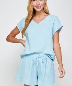 2Hearts SETS/ONE PIECE Muslin Short Set