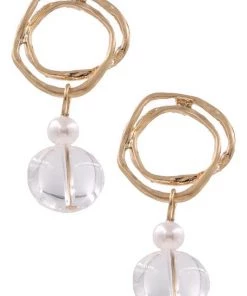 Art Box Gold Or Silver Glass Jewel Earrings ACCESSORIES