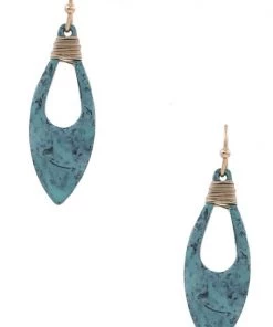 Art Box Turquoise And Metal Drop Earrings
