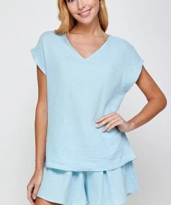 2Hearts SETS/ONE PIECE Muslin Short Set