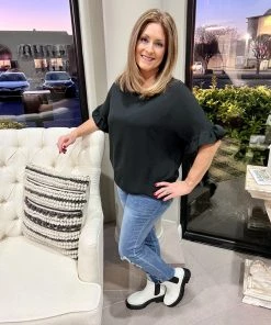 Ruby Stone Boutique TOPS Ruffle Sleeve Top