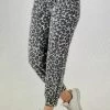 Zenana Grey Leopard Joggers