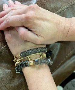 Ruby Stone Boutique ACCESSORIES Bead/Metal Bracelet Set