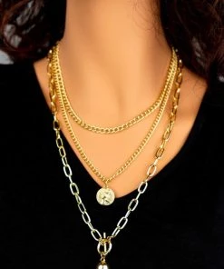 LA3Accessories Two Necklace Chain Set