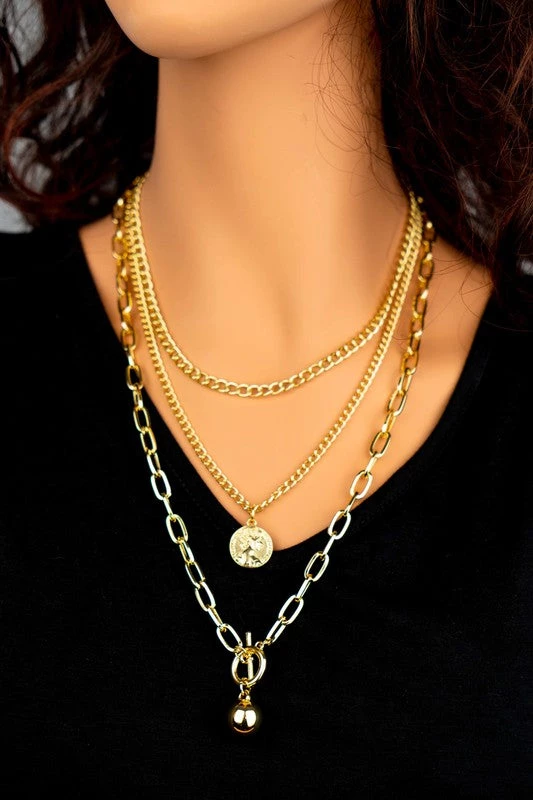 LA3Accessories Two Necklace Chain Set