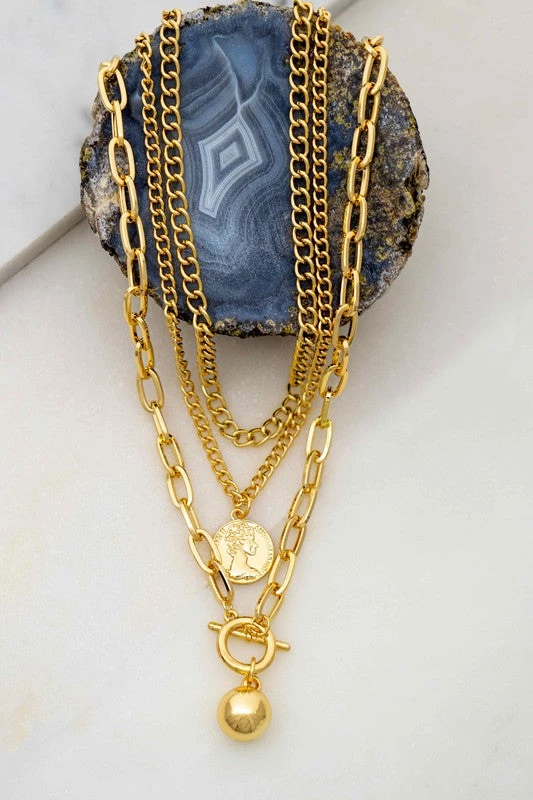 LA3Accessories Two Necklace Chain Set