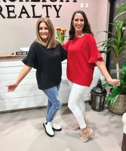 Ruby Stone Boutique TOPS Ruffle Sleeve Top