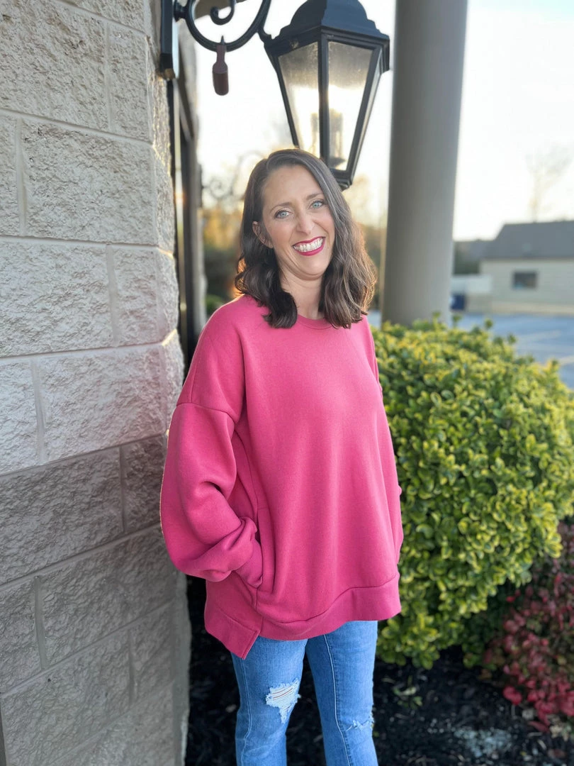 Zenana Pocket Sweatshirt LONG SLEEVE