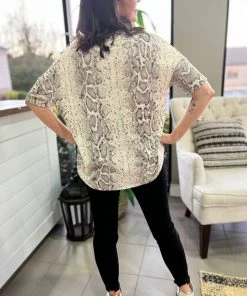 Cherish Snake Skin Thermal Top