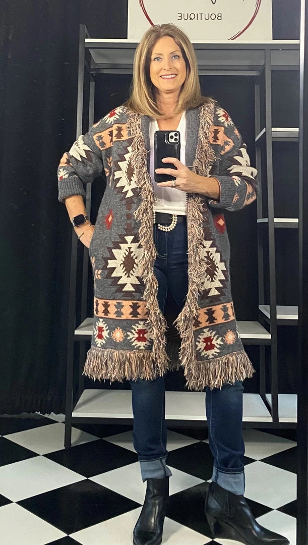 Jodifl TOPS Aztec Cardigan