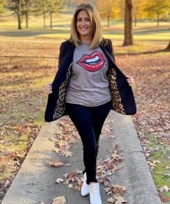 Jodifl OUTERWEAR Black Leopard Blazer