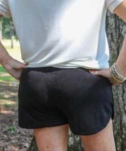 Ruby Stone Boutique Black Terry Shorts