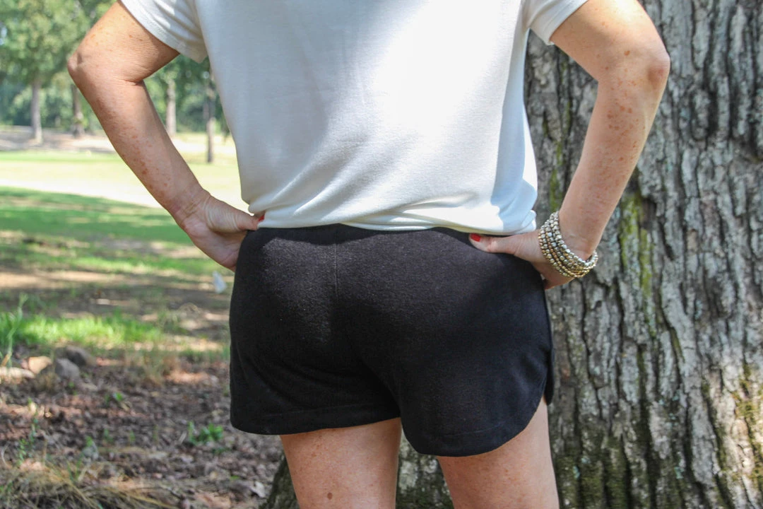 Ruby Stone Boutique Black Terry Shorts