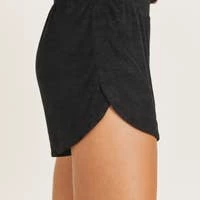 Ruby Stone Boutique Black Terry Shorts