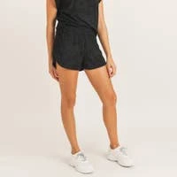 Ruby Stone Boutique Black Terry Shorts