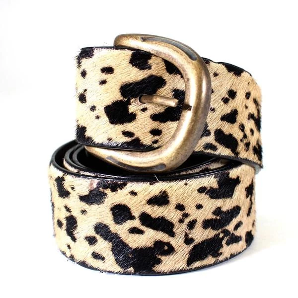 Diba True Cow Print Leather Belt ACCESSORIES