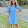 2Hearts DRESSES Blue V-Back Dress
