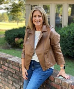 Andree By Unit Camel Leather Look Jacket