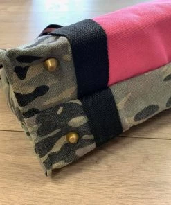 Pretty Simple Camo Pink Canvas Crossbody ACCESSORIES
