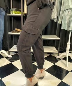 Ruby Stone Boutique BOTTOMS Black Cargo Pant