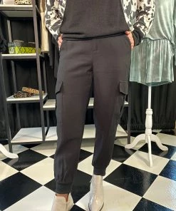 Ruby Stone Boutique BOTTOMS Black Cargo Pant