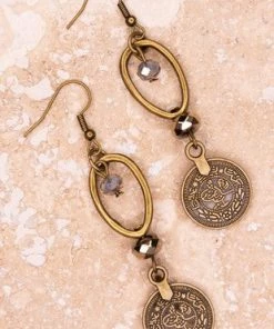 Dylan Beaded Coin Earrings ACCESSORIES