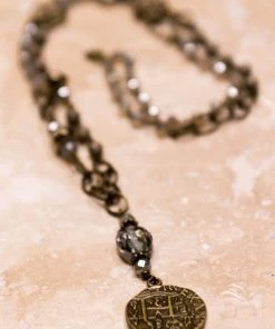 Dylan ACCESSORIES Beaded Coin Necklace