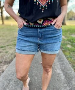 Judy Blue BOTTOMS Cuffed Hem Shorts