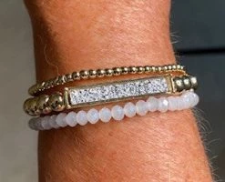 Ruby Stone Boutique Druzy Stone Bracelet Set