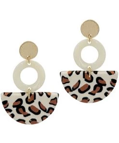 What's Hot Cheetah Print Clay Earrings
