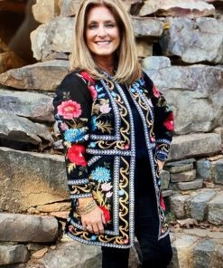 Savannah Jane Suede Embroidery Jacket OUTERWEAR