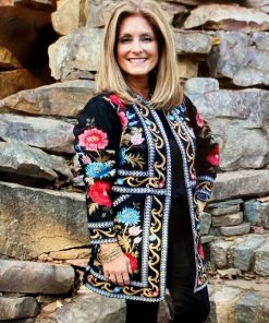 Savannah Jane Suede Embroidery Jacket OUTERWEAR