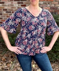 2Hearts TOPS Floral Baby Doll Top