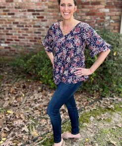 2Hearts TOPS Floral Baby Doll Top