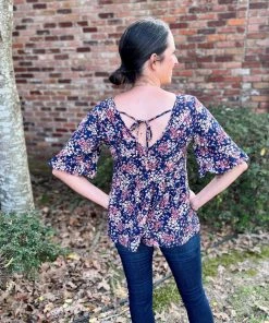 2Hearts TOPS Floral Baby Doll Top