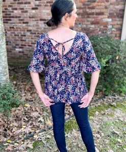 2Hearts TOPS Floral Baby Doll Top