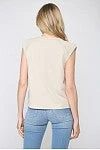 Fate Padded Shoulder Fringe Top TOPS