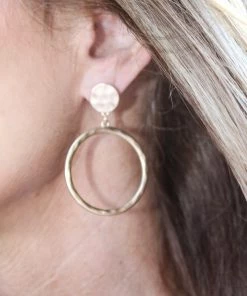 What's Hot Matte Open Circle Earrings - Gold Or Silver