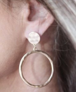 What's Hot Matte Open Circle Earrings - Gold Or Silver