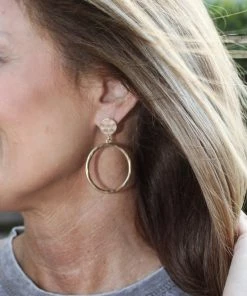 What's Hot Matte Open Circle Earrings - Gold Or Silver