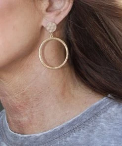 What's Hot Matte Open Circle Earrings - Gold Or Silver