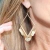 LA3Accessories Gold Coin Drop Earrings