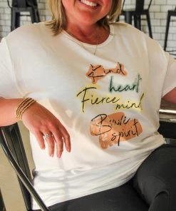 Ruby Stone Boutique Kind, Fierce, Brave Graphic Tee