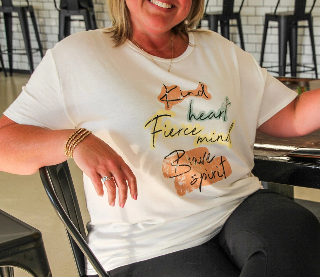 Ruby Stone Boutique Kind, Fierce, Brave Graphic Tee