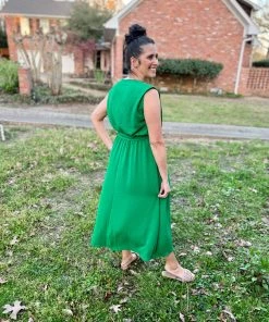EPretty Green Slit Dress