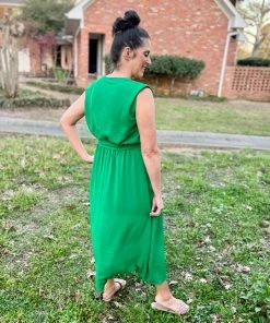 EPretty Green Slit Dress