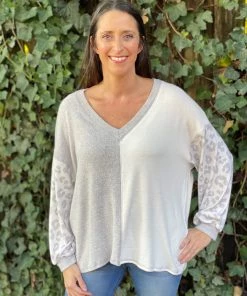 Gilli Color Block Animal Print Sweater