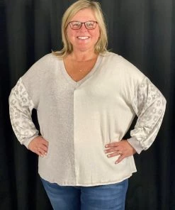 Gilli Color Block Animal Print Sweater