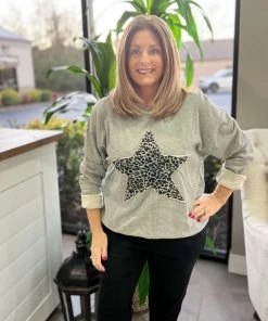Mono B Cheetah Star Sweatshirt