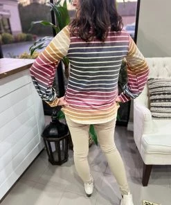 Andree By Unit Multi-Color Pull Over Top TOPS